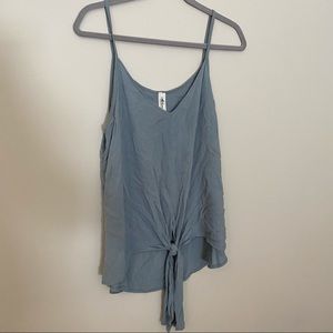 LAST CHANCE** Mahina Light blue front tie tank